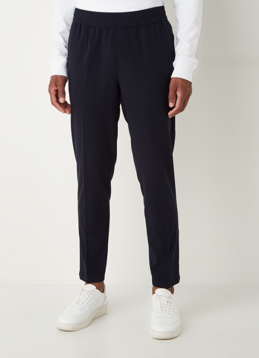 SAMSØE SAMSØE Smithy tapered fit cropped pantalon met persplooi