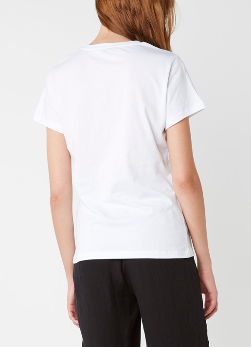 SAMSØE SAMSØE Solly T-shirt van katoen - achterkant 3 wit