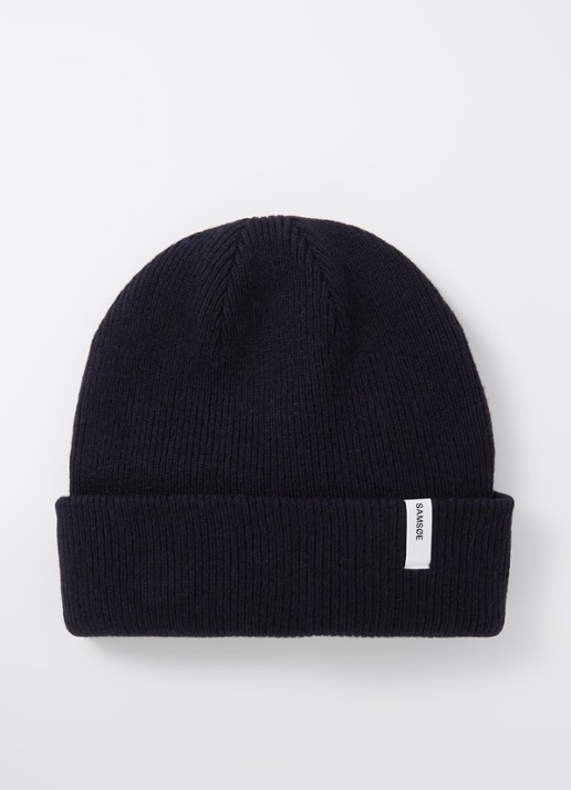 SAMSØE SAMSØE The Beanie fijngebreide muts in wolblend