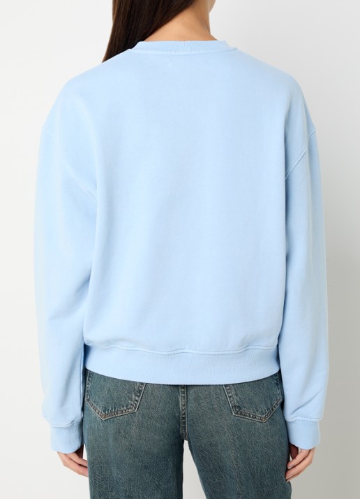 SAMSØE SAMSØE Van sweater met ronde hals - achterkant 4 lichtblauw