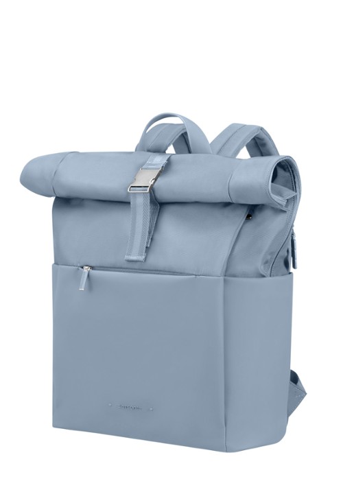 Samsonite 4Pack rolltop rugzak met 15,6 inch laptopvak - voorkant 3 blauwgrijs