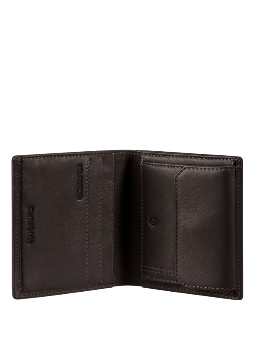 Samsonite Attack 2 SLG portemonnee van leer - voorkant 3 donkerbruin