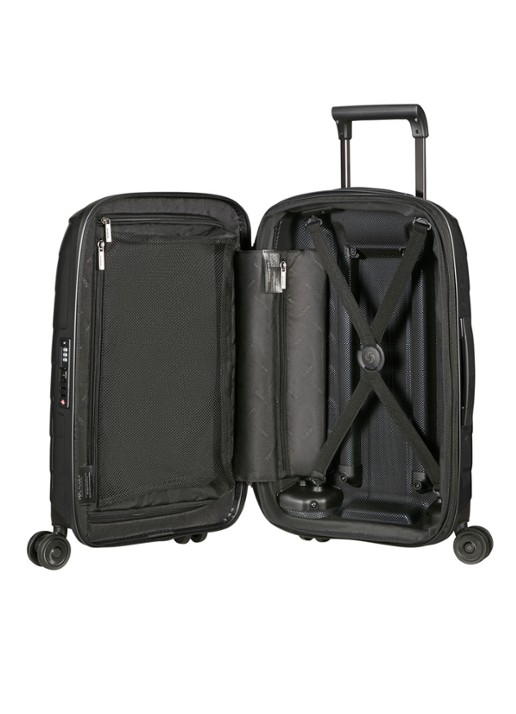 Samsonite Attrix vergrootbare spinner 55 cm - achterkant antraciet