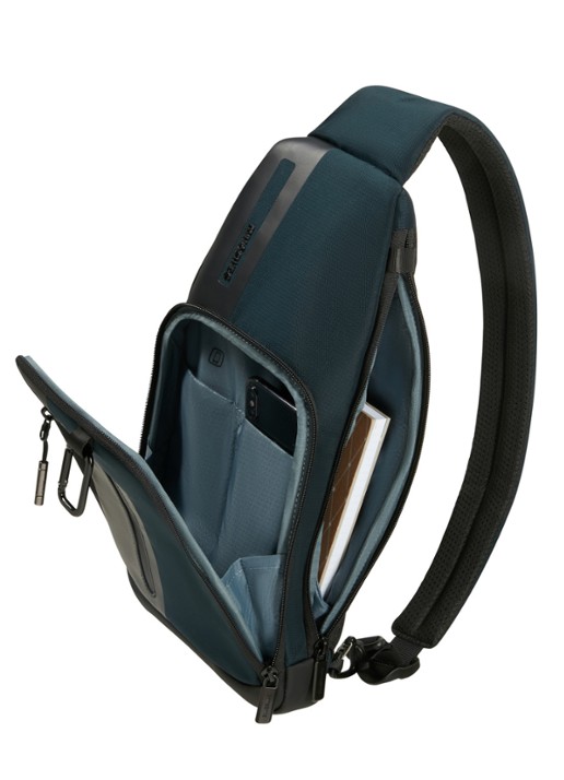 Samsonite Biz2Go M crossbodytas - achterkant 3 donkerblauw