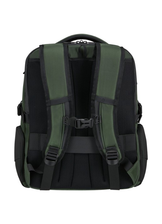 Samsonite Biz2go rugzak met 15 inch laptopvak - achterkant groen