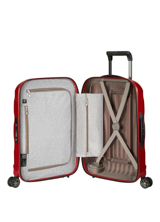 Samsonite C-Lite spinner 55 cm - voorkant 5 steenrood