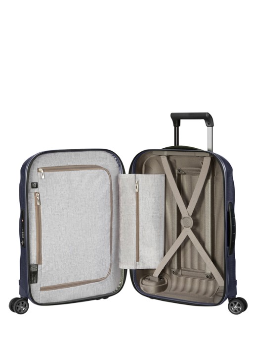 Samsonite C-Lite spinner 55 cm - voorkant 6 middenblauw