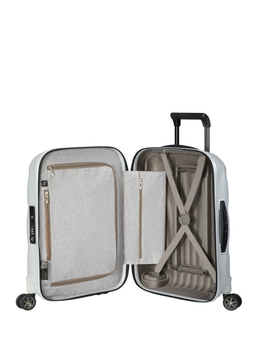 Samsonite C-Lite spinner 55 cm - voorkant 2 gebroken wit