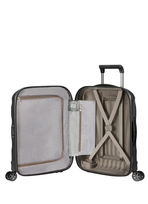 Samsonite C-Lite spinner 55 cm - achterkant zwart