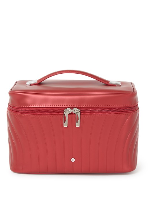Samsonite C-Lite toilettas met glanzende finish - voorkant donkerrood