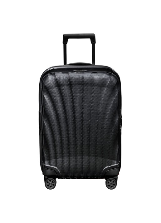 Samsonite C-Lite uitbreidbare spinner met USB-poort 55 cm - voorkant 4 zwart