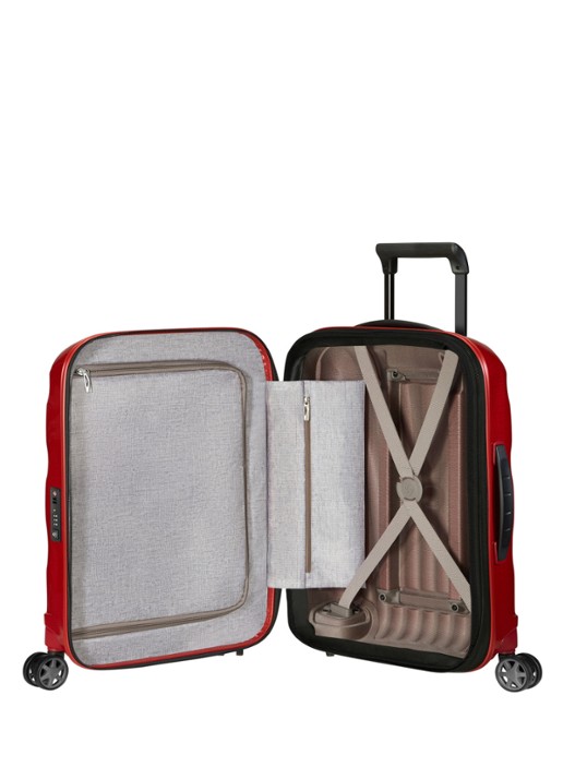 Samsonite C-Lite vergrootbare spinner 55 cm - detail rood