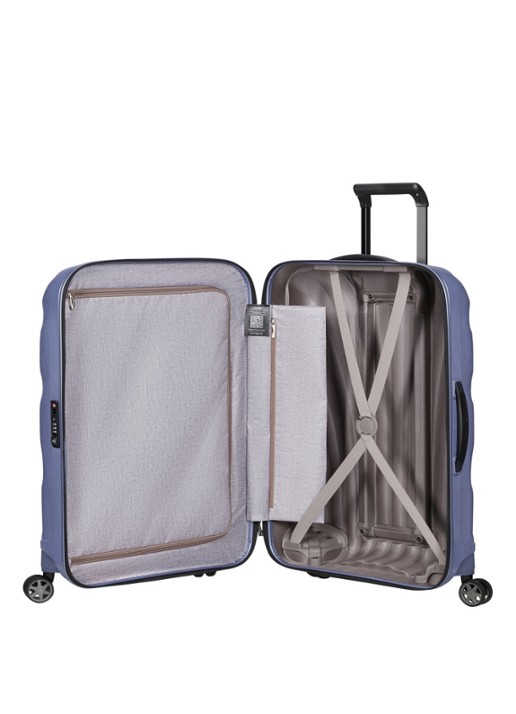 Samsonite C-Lite vergrootbare spinner 75 cm - achterkant 3 lavendel