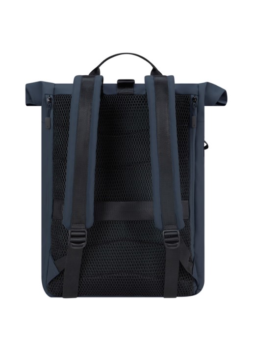 Samsonite Coatify rolltop rugzak met 14,1 inch laptopvak - achterkant 4 donkerblauw