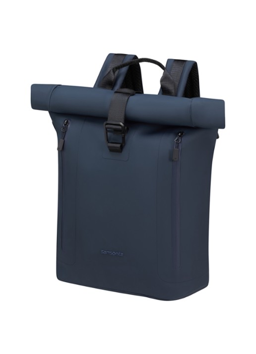 Samsonite Coatify rolltop rugzak met 14,1 inch laptopvak - voorkant 3 donkerblauw