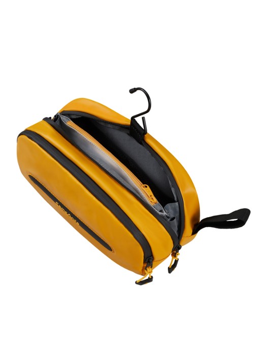 Samsonite diver toilettas met logo - detail okergeel