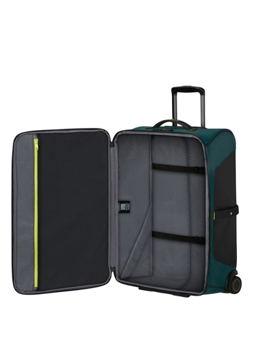 Samsonite diver trolley 67 cm - voorkant 4 dark teal / lime