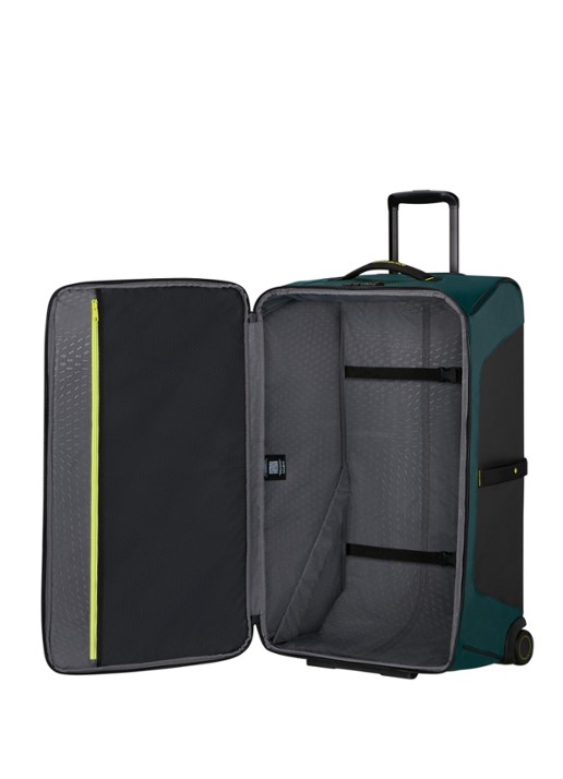 Samsonite diver trolley 79 cm - voorkant 3 dark teal / lime