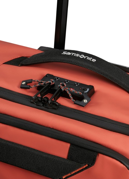 Samsonite ECODIVER DUFFLE/WH 79/29 COFFEE BEAN - detail 4 oranjerood