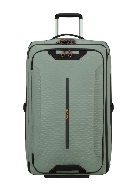 Samsonite ECODIVER DUFFLE/WH 79/29 COFFEE BEAN - voorkant 3 lichtgroen