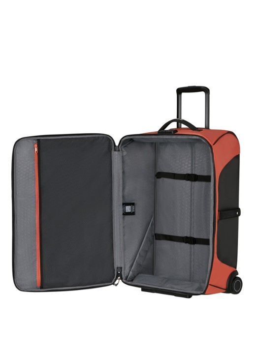 Samsonite Ecodiver trolley 67 cm - achterkant oranjerood