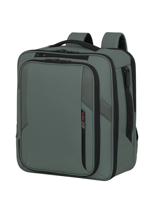 Samsonite Glazed M rugzak met 17 inch laptopvak - voorkant 2 mosgroen
