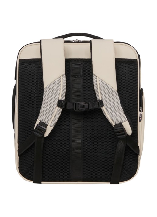Samsonite Glazed M rugzak met 17 inch laptopvak - achterkant zand