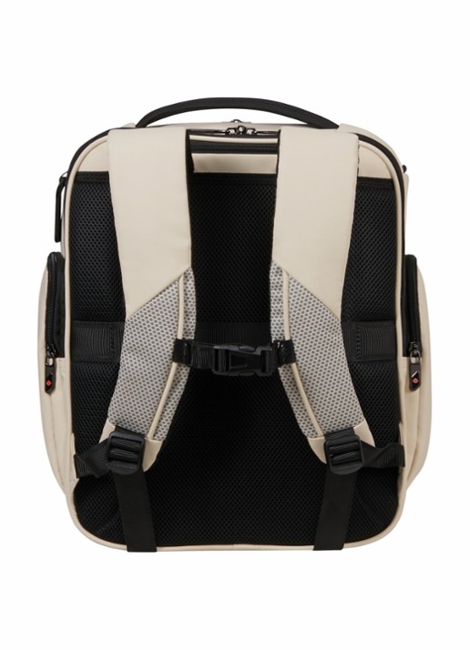 Samsonite Glazed S rugzak met 15 inch laptopvak - achterkant zand