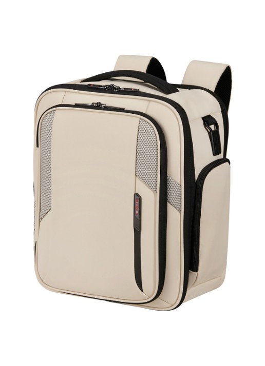 Samsonite Glazed S rugzak met 15 inch laptopvak - voorkant 3 zand