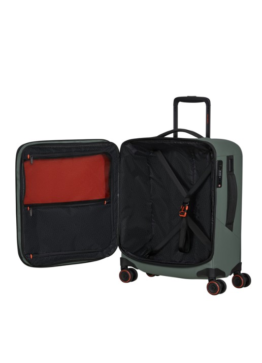 Samsonite Glazed vergrootbare spinner 55 cm - achterkant 3 mosgroen