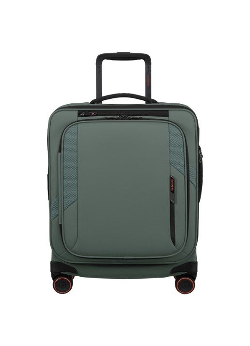 Samsonite Glazed vergrootbare spinner 55 cm - voorkant mosgroen