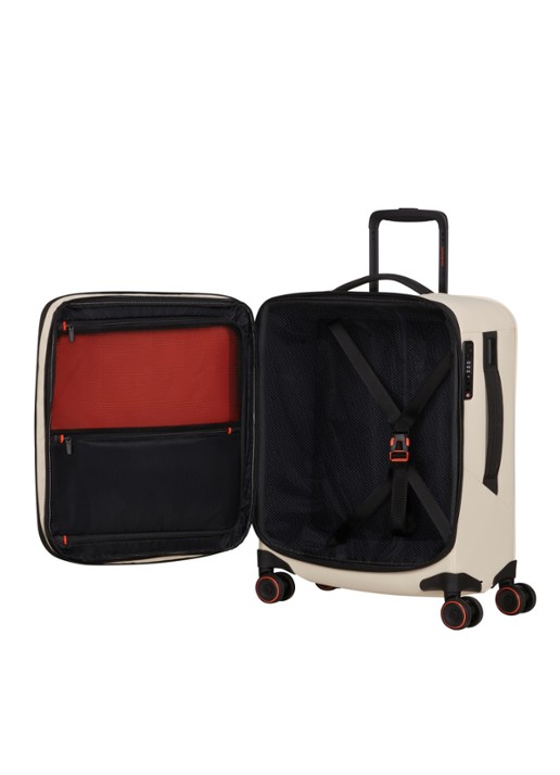 Samsonite Glazed vergrootbare spinner 55 cm - achterkant zand