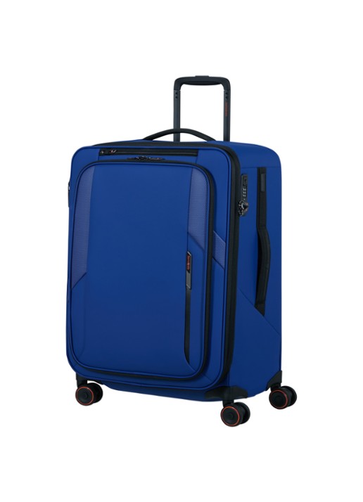 Samsonite Glazed vergrootbare spinner 67 cm - voorkant 5 kobaltblauw