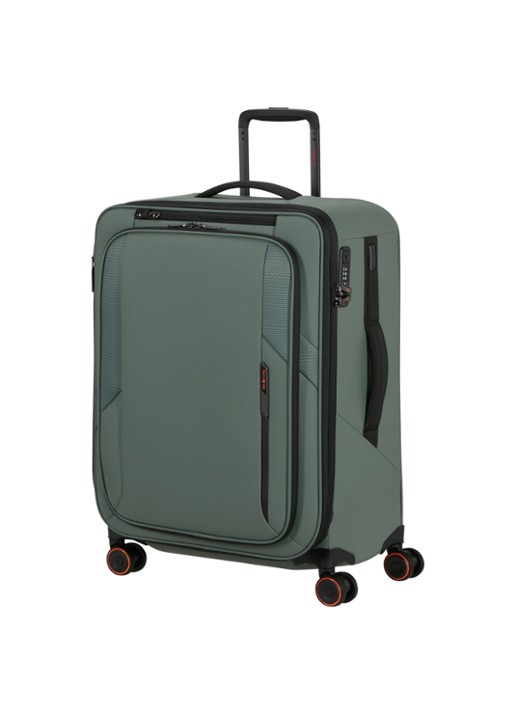 Samsonite Glazed vergrootbare spinner 67 cm - voorkant 5 mosgroen