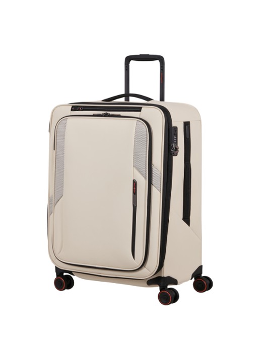 Samsonite Glazed vergrootbare spinner 67 cm - voorkant 2 zand