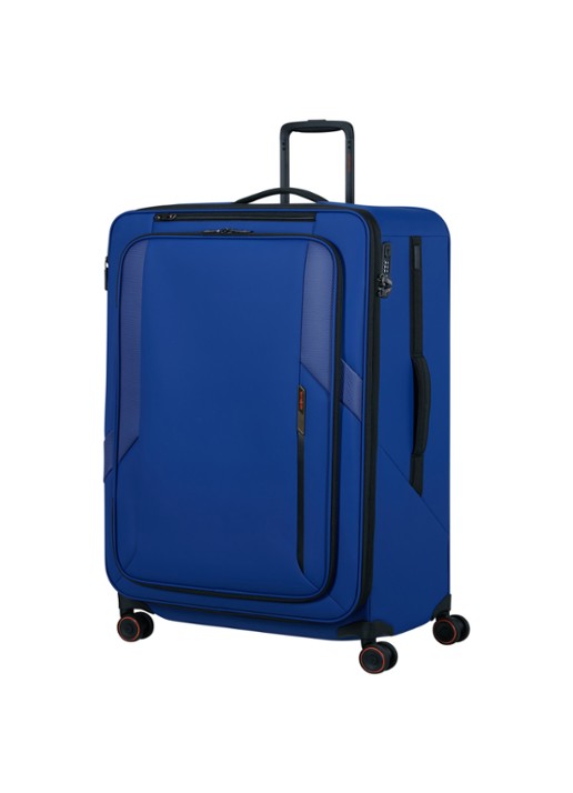 Samsonite Glazed vergrootbare spinner 84 cm - voorkant 3 kobaltblauw