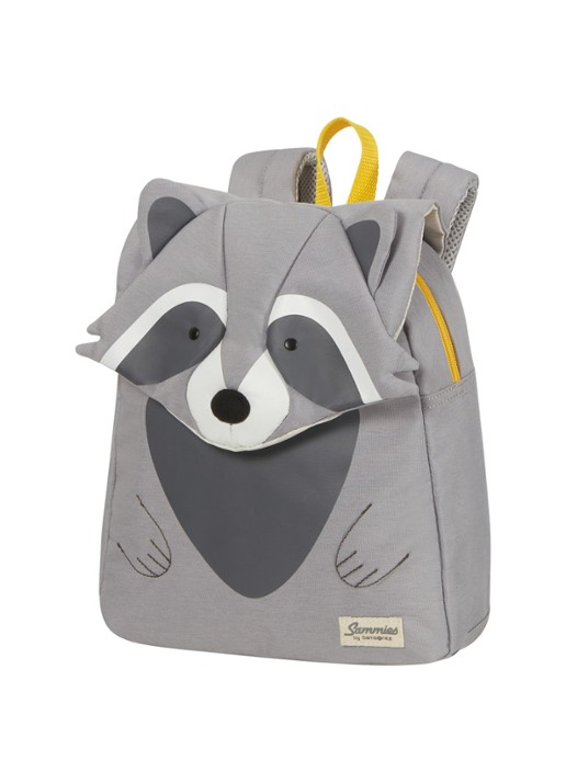 Samsonite Happy Sammies Raccoon Remy rugzak S met applicatie - detail lichtgrijs