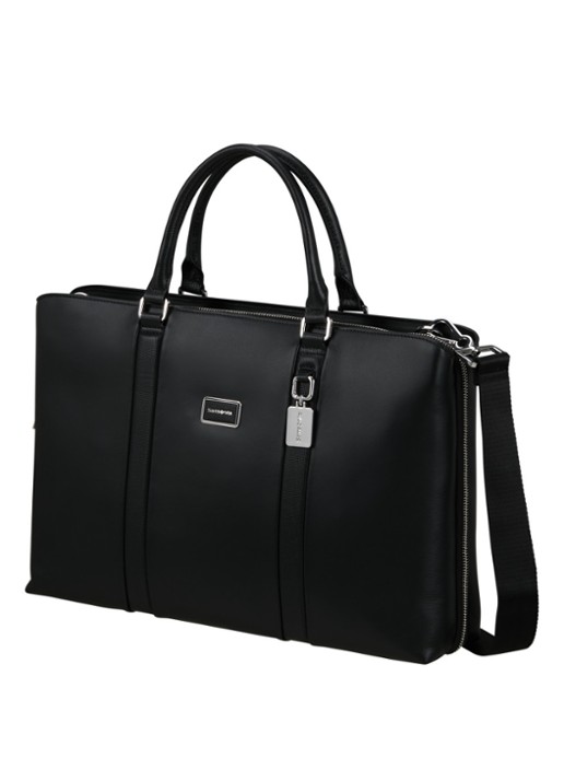 Samsonite Image Biz laptoptas met 15.6 inch laptopvak - voorkant 2 zwart