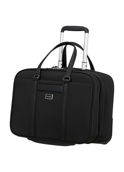 Samsonite Image Biz trolley met 15.6 inch laptopvak - voorkant 2 zwart