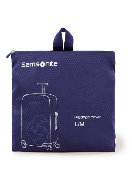 Samsonite Kofferhoes L/M spinner 65/75 cm - voorkant royalblauw