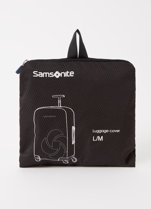 Samsonite Kofferhoes L/M spinner 65/75 cm - voorkant 2 zwart