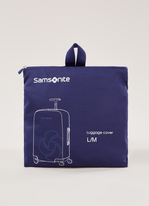 Samsonite Kofferhoes M/L - voorkant 2 royalblauw