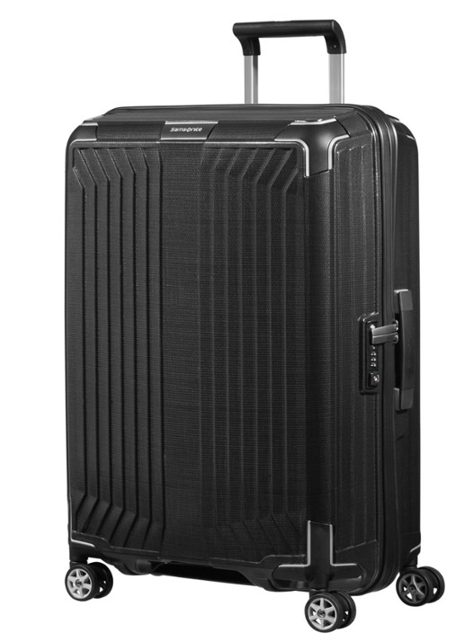 Samsonite Lite-Box spinner 69 cm - voorkant 3 zwart