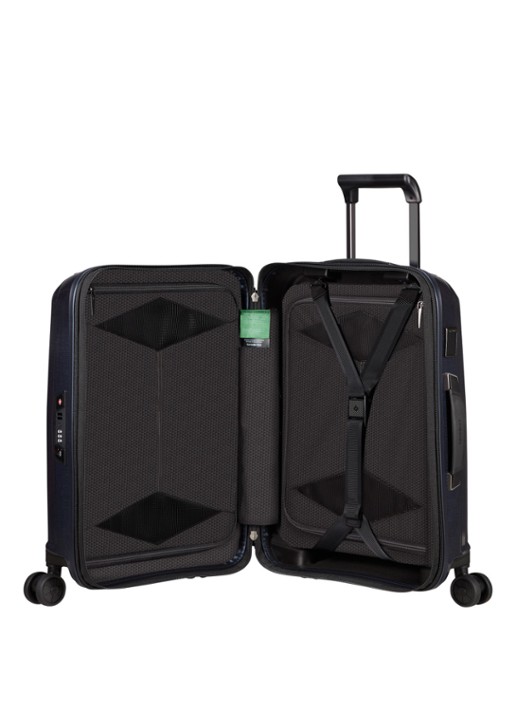 Samsonite Major-Lite vergrootbare spinner 55 cm - voorkant 2 donkerblauw