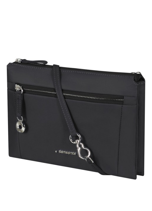 Samsonite Move Journey Mini schoudertas met logo - voorkant 3 zwart