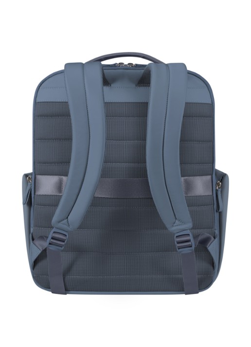 Samsonite Move Journey rugzak met logo - achterkant 3 staalblauw