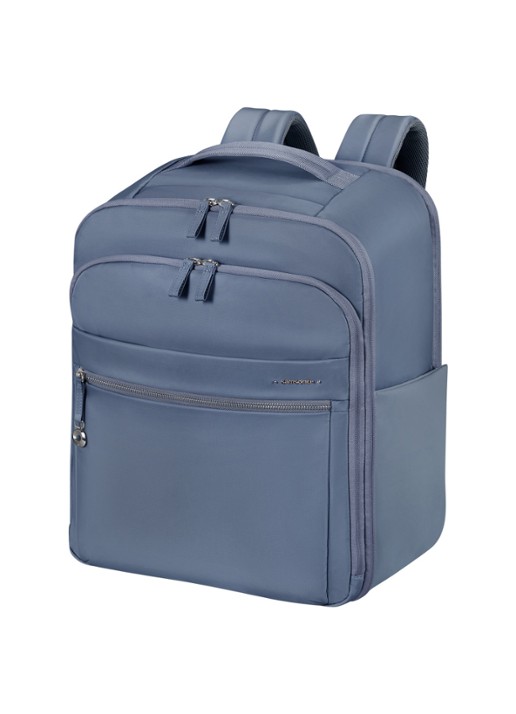 Samsonite Move Journey rugzak met logo - voorkant 2 staalblauw