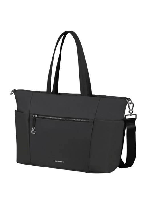 Samsonite Move Journey schoudertas met 14,1 inch laptopvak - voorkant 2 zwart