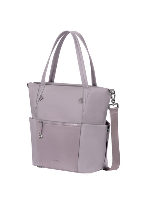 Samsonite Move Journey schoudertas met 14,1 inch laptopvak - voorkant beige