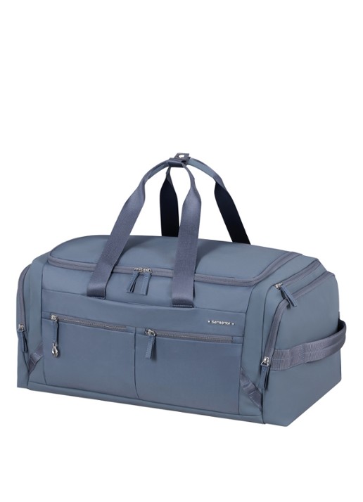 Samsonite Move Journey weekendtas met logo - voorkant 3 staalblauw